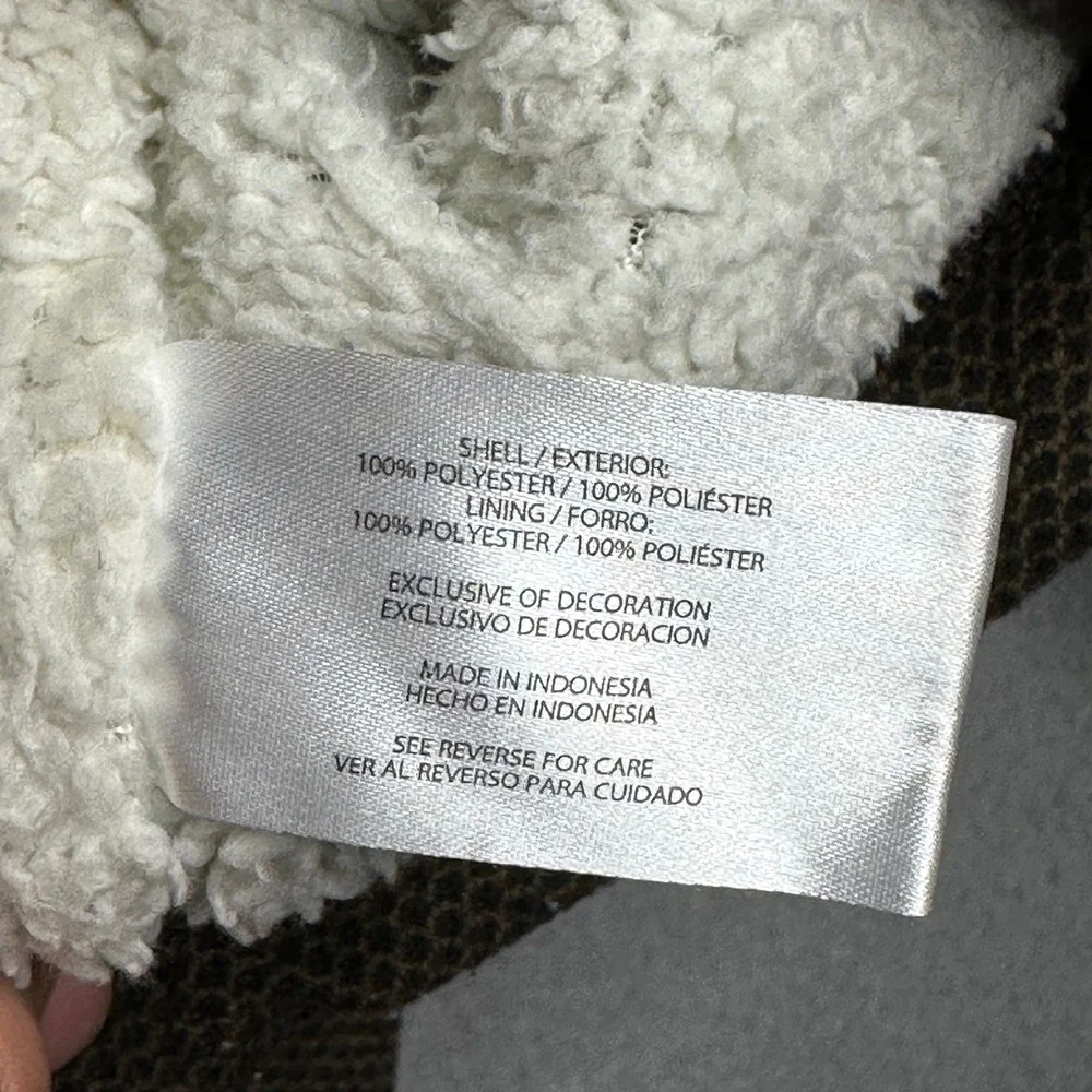 ORVIS Men's Brown Textured Sherpa Lined Quarter Zip Pullover Sweater XL EG - Picture 3 of 8